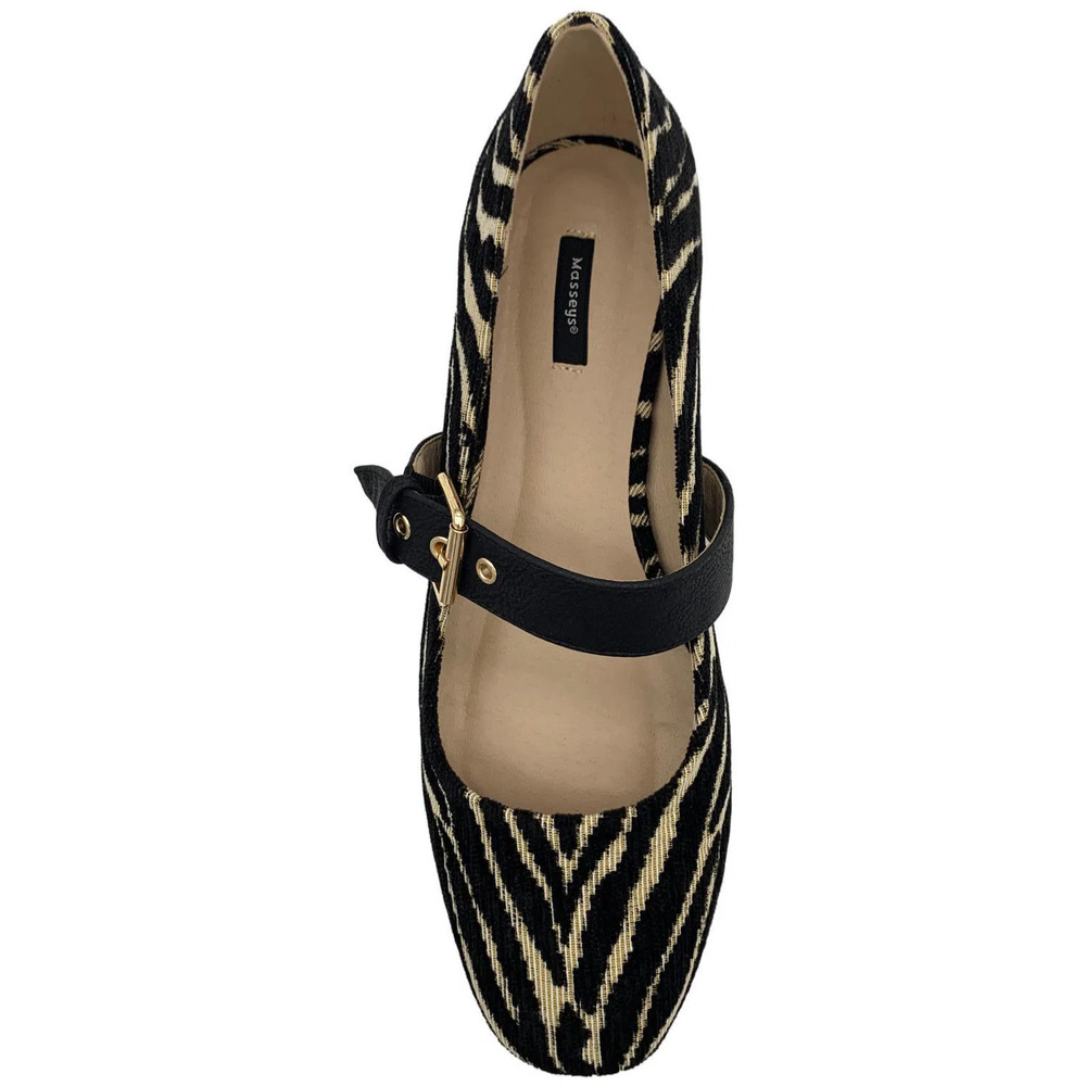 Masseys Women's Adia Flat Black/Tan - Wide - Picture 2 of 3